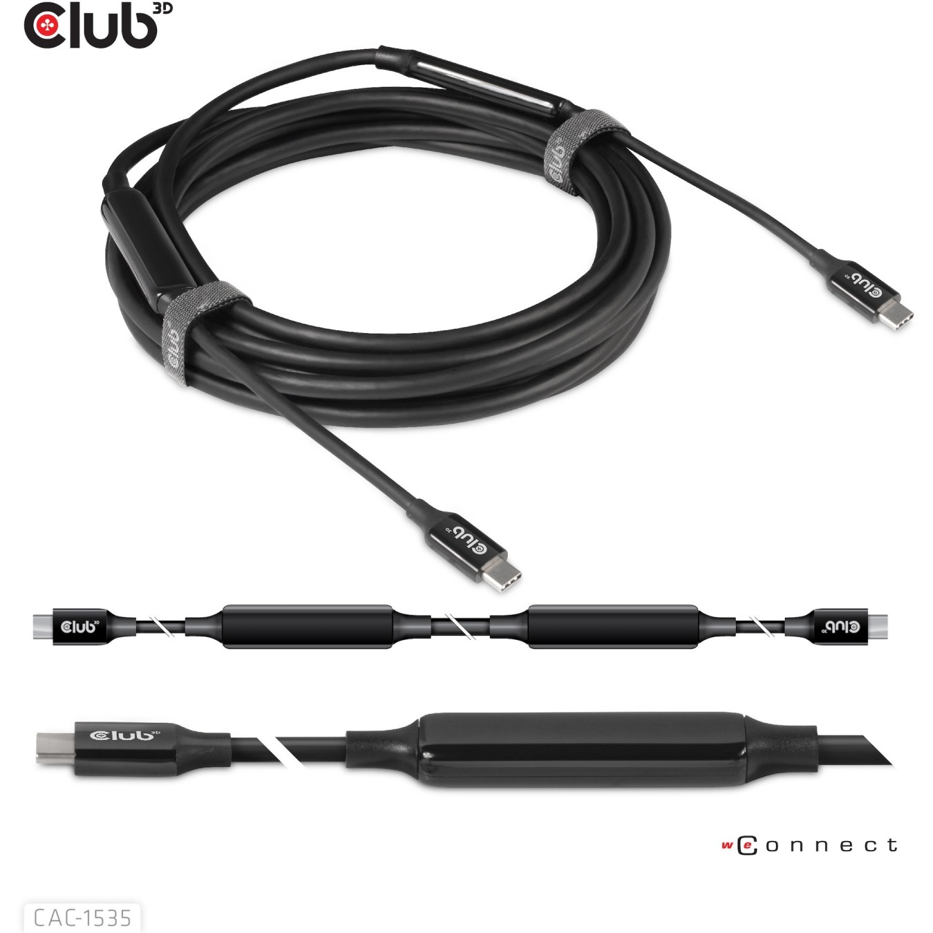 Club3D Cable - USB 3.2 Type-C 5m Active St St — Buy in Cyprus with Fast Delivery