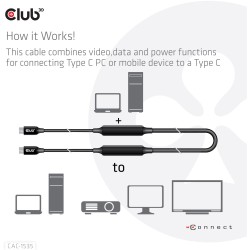 Buy Club3D Cable - USB 3.2 Type-C 5m Active St St in Cyprus, Nicosia, Limassol, Larnaka, Pafos