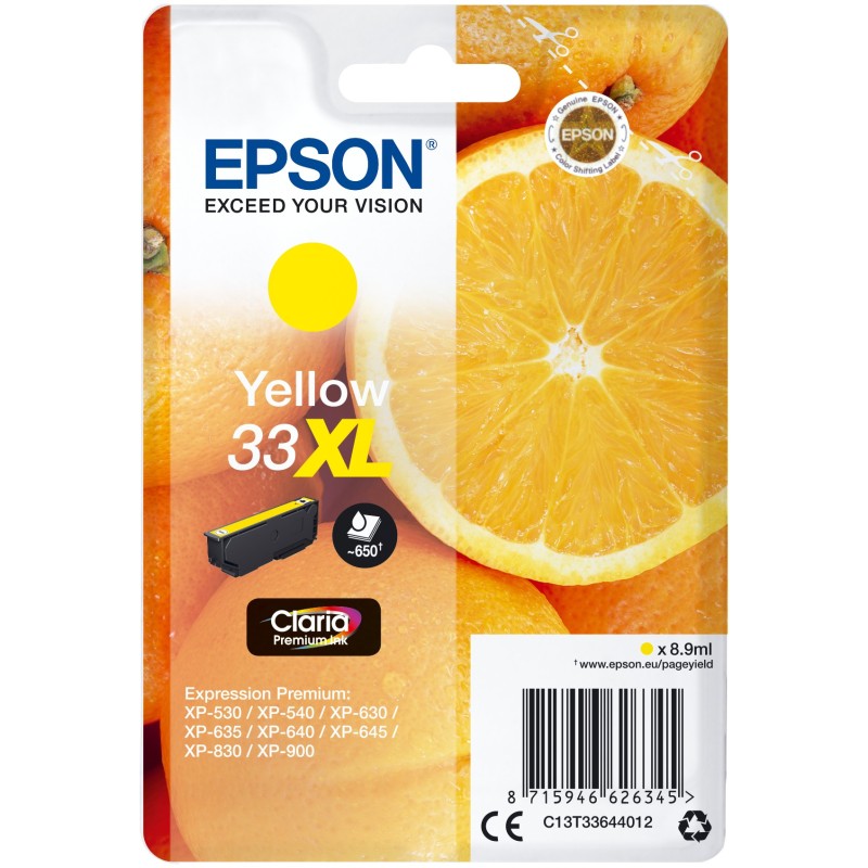 Buy Epson - 33XL - Yellow New Packaging in Cyprus, Nicosia, Limassol, Larnaka, Pafos