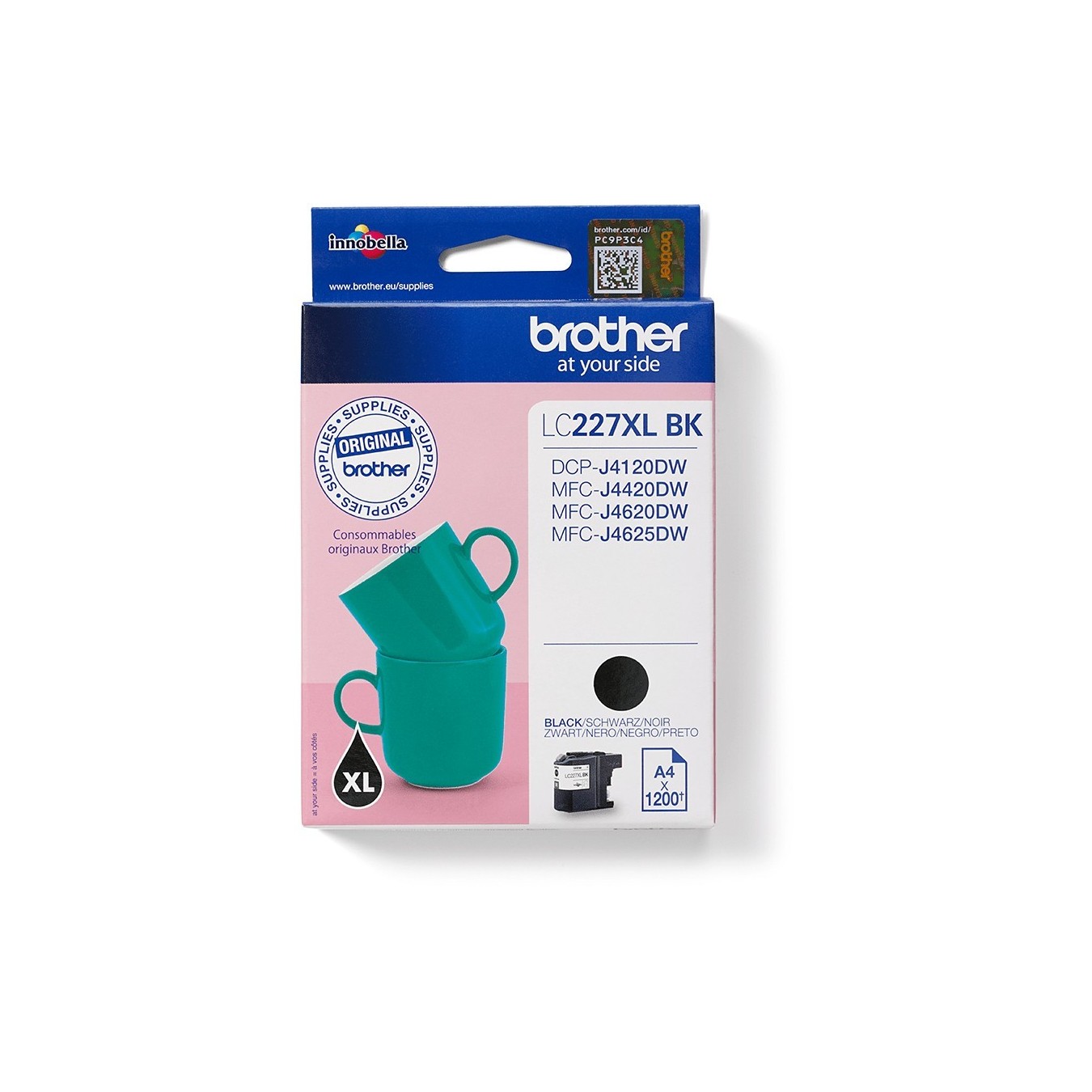 Brother Ink - LC-227XL-BK - Black up to 1,200 pages per ISO IEC 24711 — Buy in Cyprus with Fast Delivery