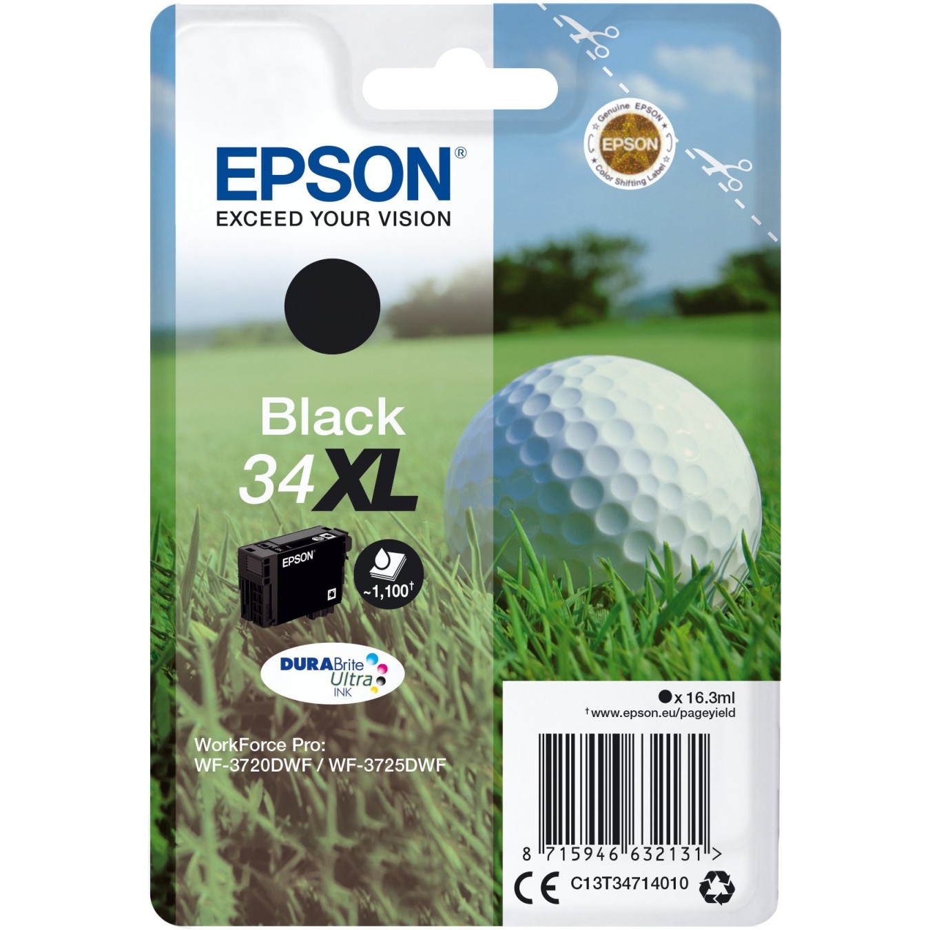 Epson Ink Cartridge - C13T34714010 - 34XL Black up to 1100 pages — Buy in Cyprus with Fast Delivery