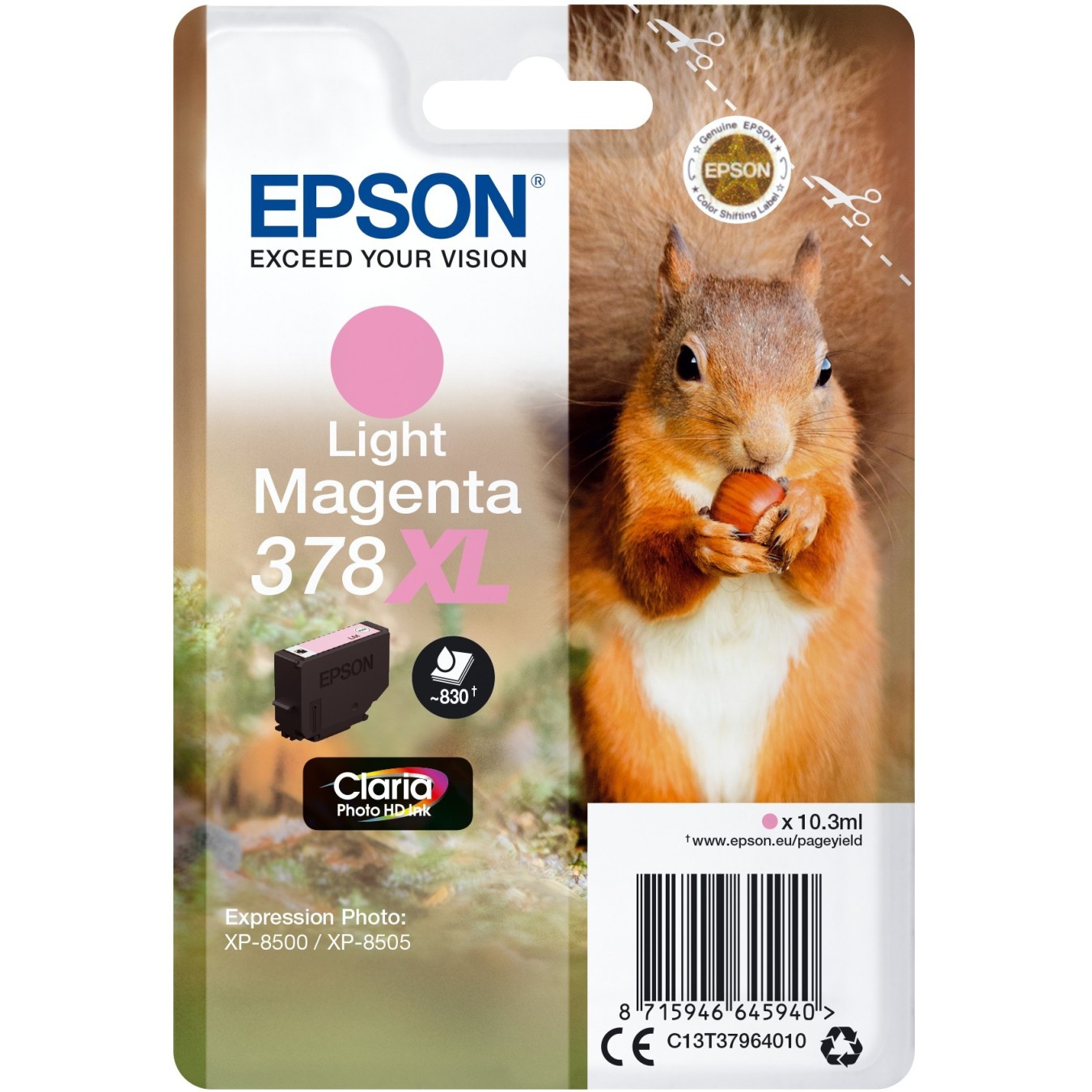 Epson Ink - C13T37964010 - 378XL Light Magenta up to 830 pages — Buy in Cyprus with Fast Delivery