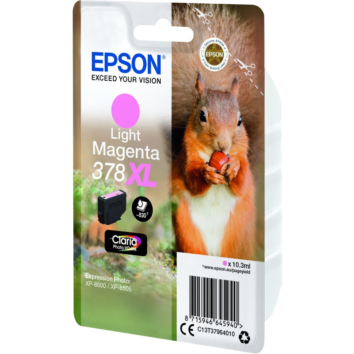 Epson Ink - C13T37964010 - 378XL Light Magenta up to 830 pages — Buy in Cyprus with Fast Delivery