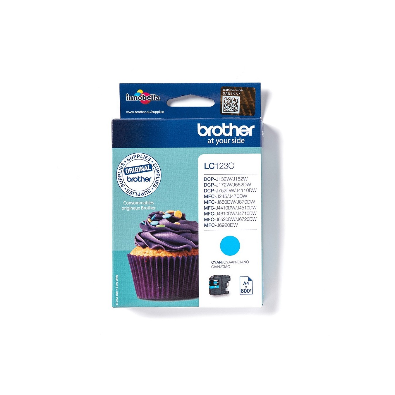 Brother Ink - LC-123C - Cyan up to 600 pages per ISO/IEC 24711 — Buy in Cyprus with Fast Delivery