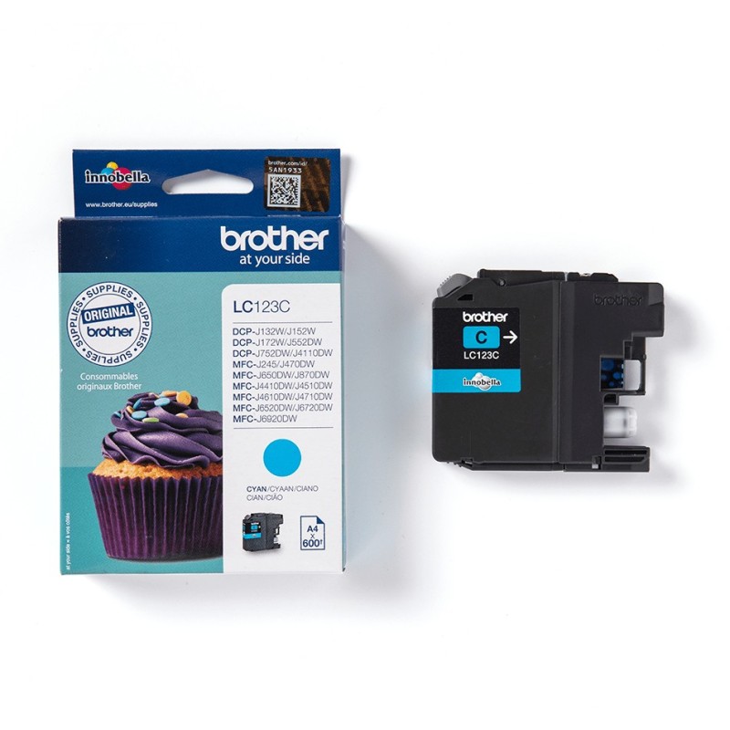 Buy Brother Ink - LC-123C - Cyan up to 600 pages per ISO/IEC 24711 in Cyprus, Nicosia, Limassol, Larnaka, Pafos