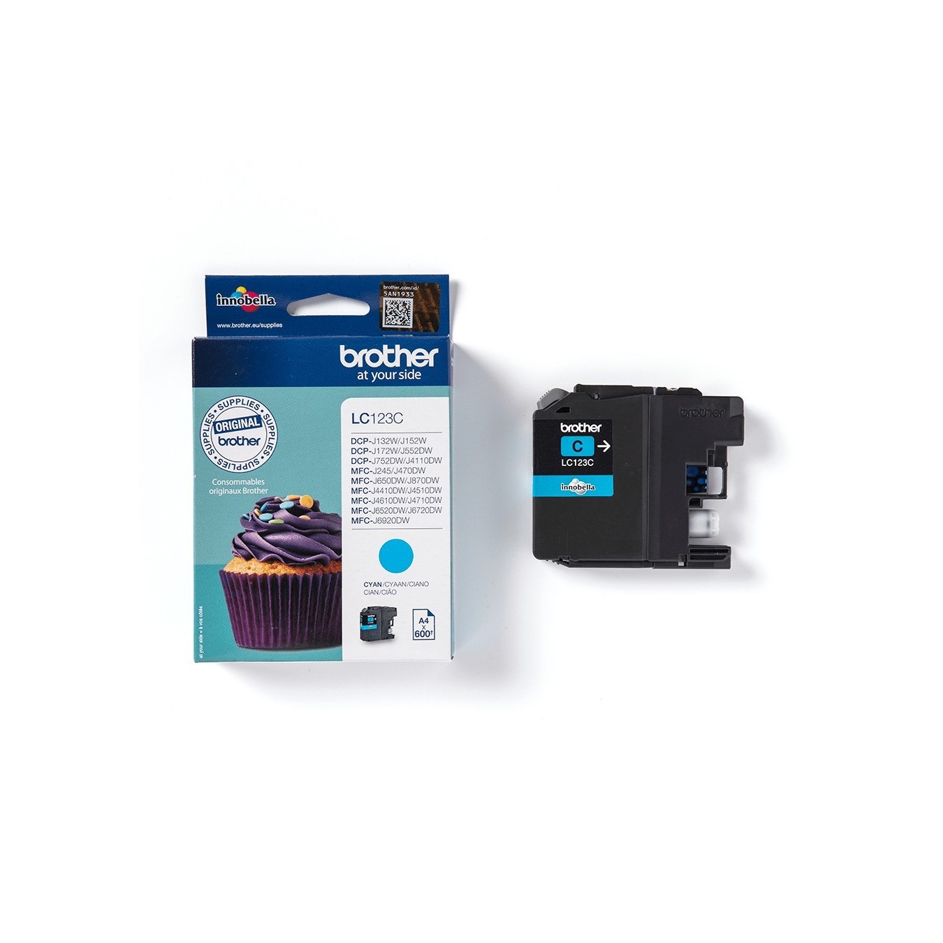 Brother Ink - LC-123C - Cyan up to 600 pages per ISO/IEC 24711 — Buy in Cyprus with Fast Delivery