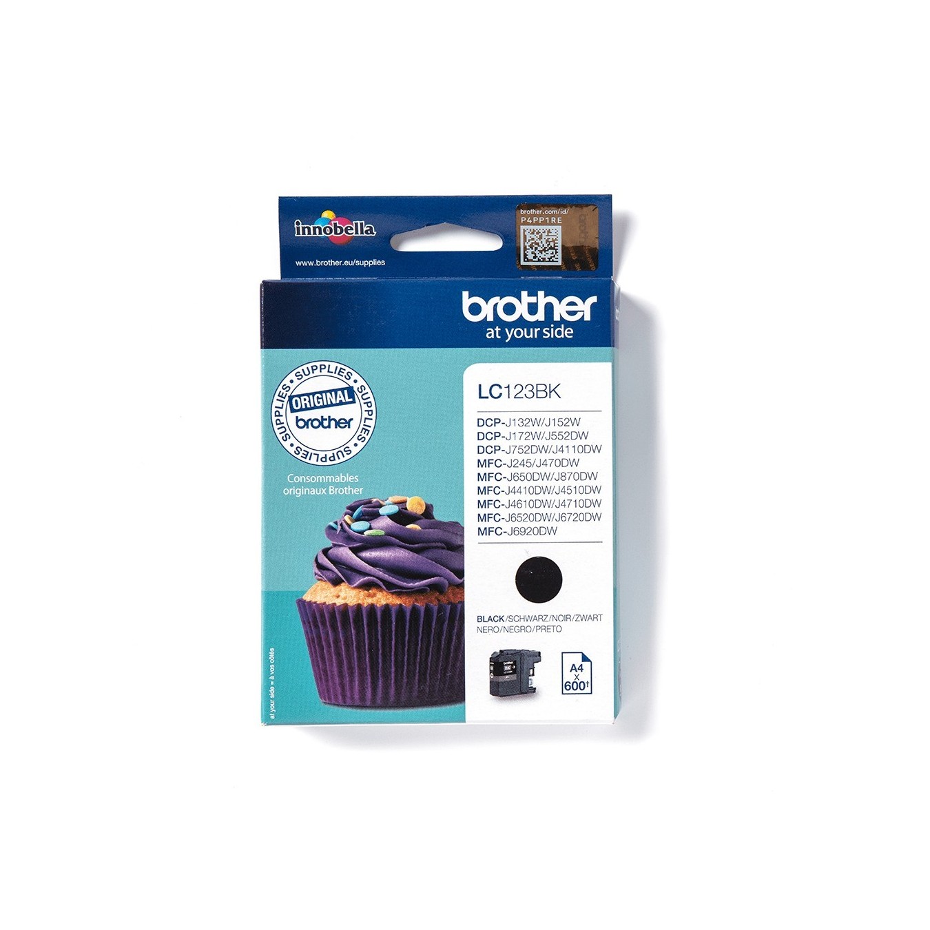 Brother Ink Cartridge - LC-123BK - Black up to 600 pages per ISO IEC 24711 — Buy in Cyprus with Fast Delivery