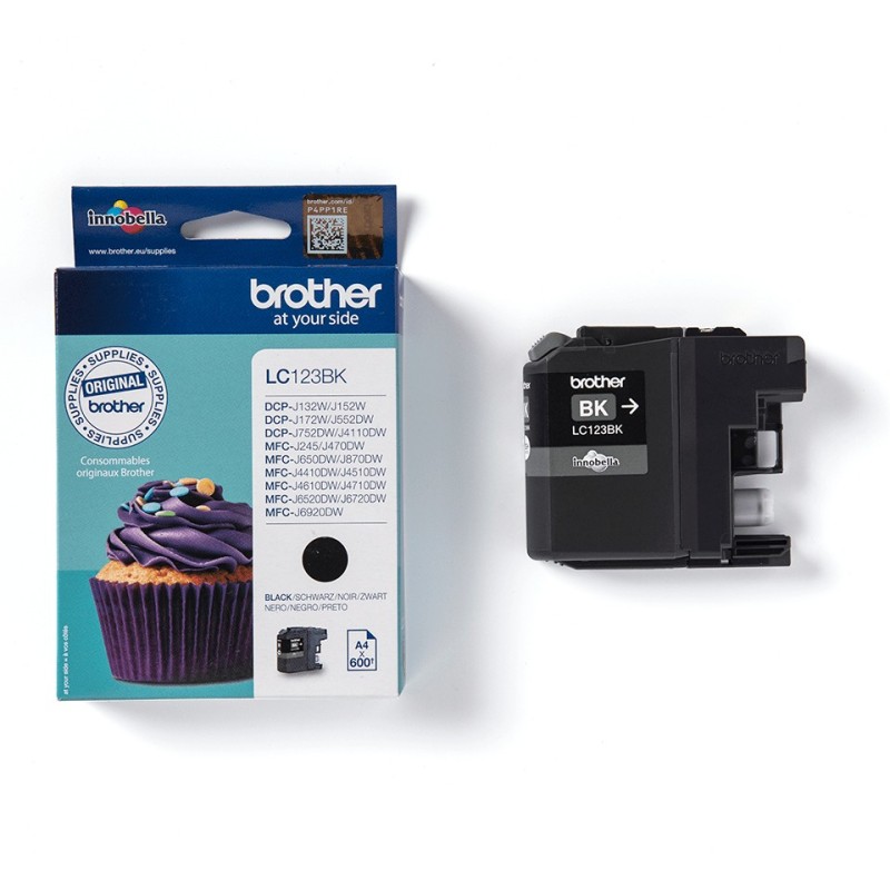 Buy Brother Ink Cartridge - LC-123BK - Black up to 600 pages per ISO IEC 24711 in Cyprus, Nicosia, Limassol, Larnaka, Pafos