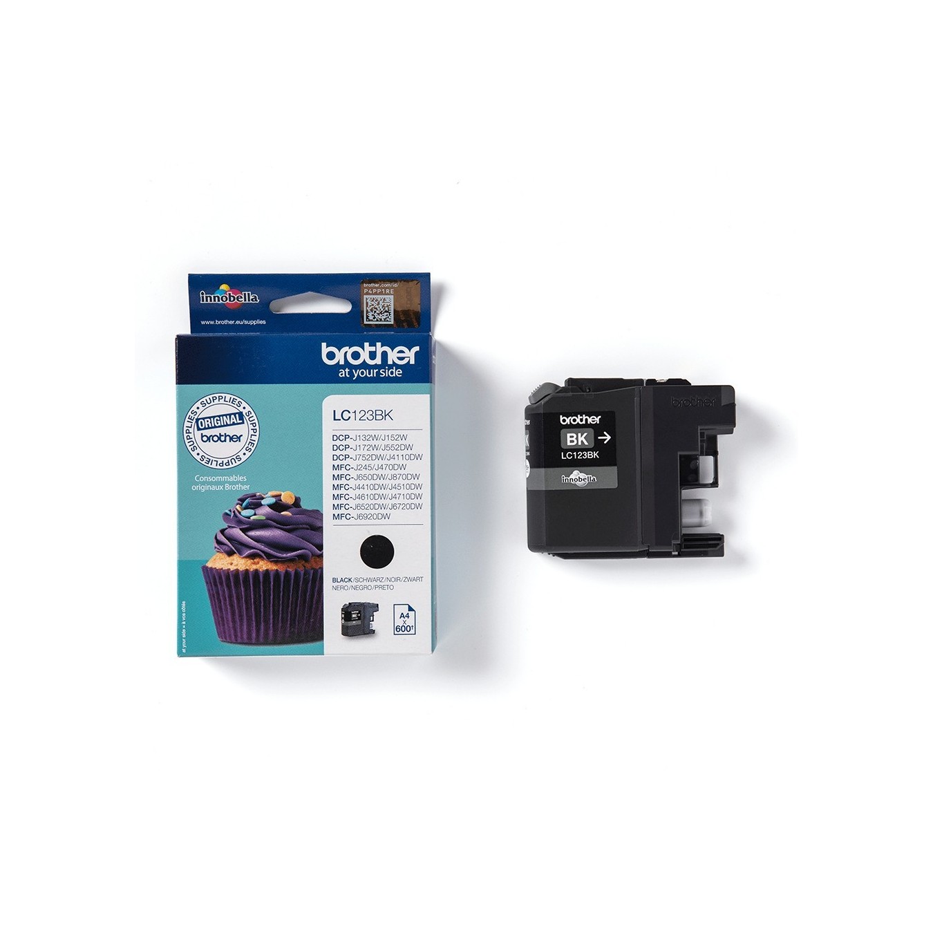 Brother Ink Cartridge - LC-123BK - Black up to 600 pages per ISO IEC 24711 — Buy in Cyprus with Fast Delivery