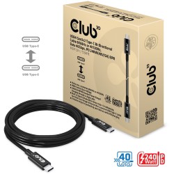 Buy Club3D USB 4 Type-C Cable - PD 240W 8K 40Gbps 3m St St in Cyprus, Nicosia, Limassol, Larnaka, Pafos