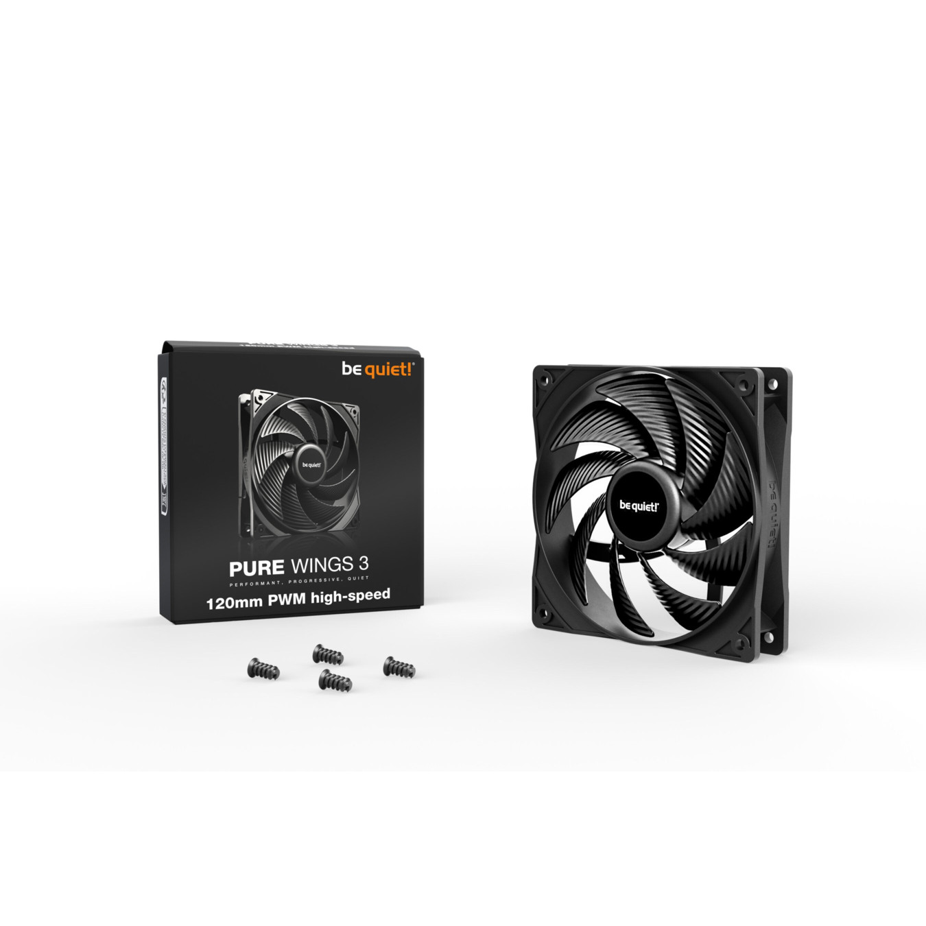 Be Quiet Pure Wings 3 High-Speed PWM 120mm Fan - BL106 - Black, 2100 RPM, 59.6 CFM — Buy in Cyprus with Fast Delivery