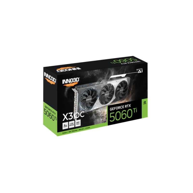 Buy INNO3D GeForce RTX 5060 Ti X3 OC - 8GB - 2602 MHz Boost - Triple-Fan in Cyprus, Nicosia, Limassol, Larnaka, Pafos