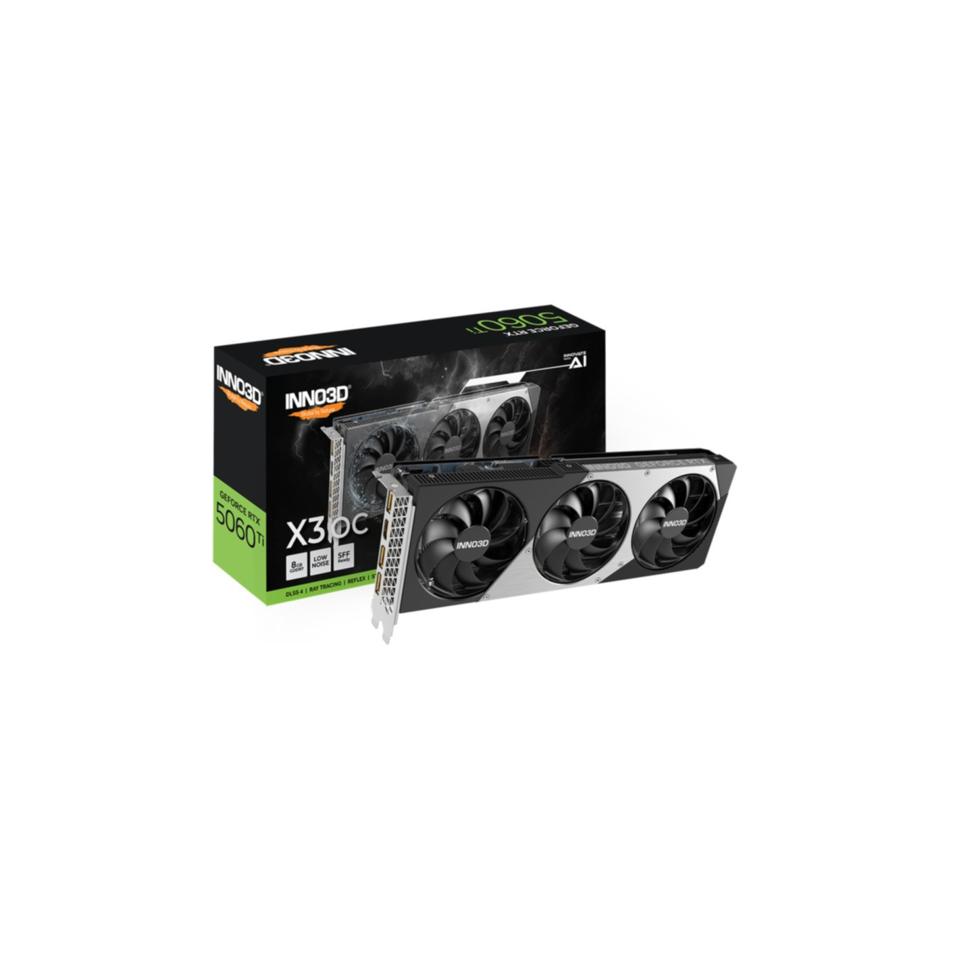 INNO3D GeForce RTX 5060 Ti X3 OC - 8GB - 2602 MHz Boost - Triple-Fan — Buy in Cyprus with Fast Delivery