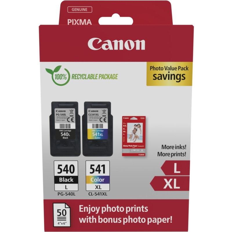Buy Canon Ink - 5224B012 - PG-540L CL-541XL 2-pack (Black) incl. Photo Paper in Cyprus, Nicosia, Limassol, Larnaka, Pafos