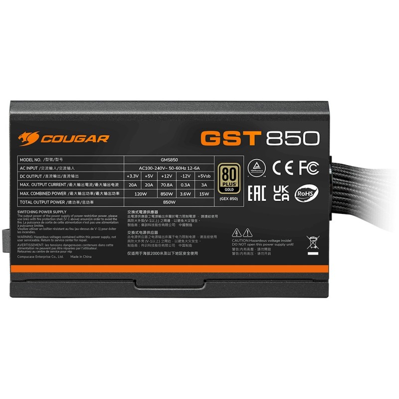 Buy COUGAR Power Supply - GST 750W - 750W ATX3.1 80 Plus Gold in Cyprus, Nicosia, Limassol, Larnaka, Pafos