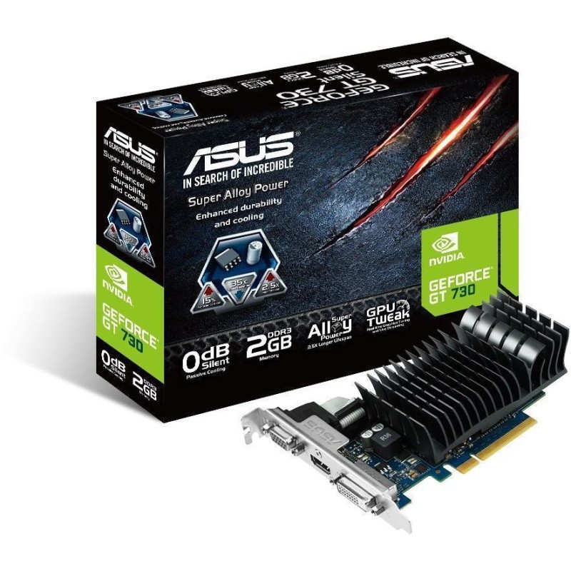 Buy ASUS GeForce GT 730 - 2GB GDDR5 - Passive Cooling, 902 MHz, HDMI & DVI-D in Cyprus, Nicosia, Limassol, Larnaka, Pafos
