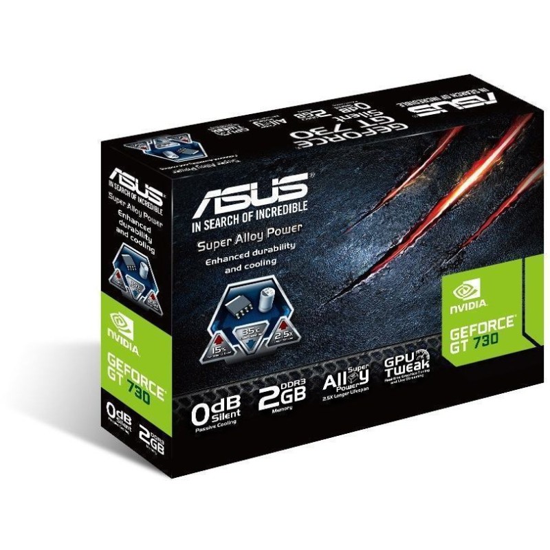 Buy ASUS GeForce GT 730 - 2GB GDDR5 - Passive Cooling, 902 MHz, HDMI & DVI-D in Cyprus, Nicosia, Limassol, Larnaka, Pafos