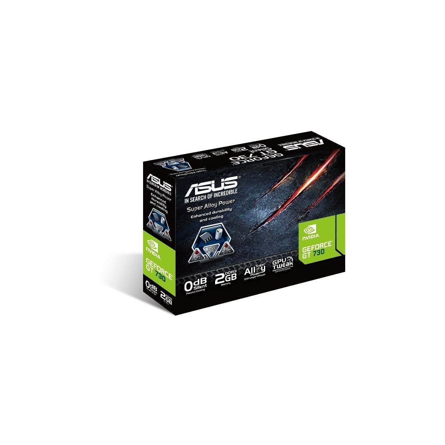 ASUS GeForce GT 730 2GB GDDR5 - Passive Cooling, 902 MHz, HDMI & DVI-D (Boxed) — Buy in Cyprus with Fast Delivery