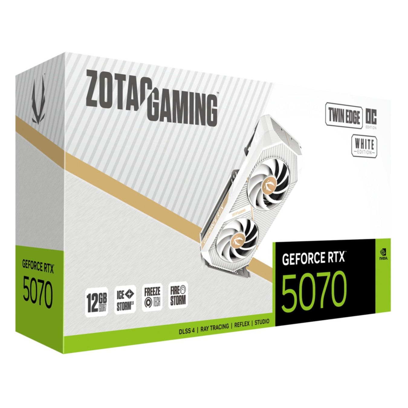 VGA ZOTAC GeForce - RTX 5070 - 12GB Twin Edge OC White — Buy in Cyprus with Fast Delivery