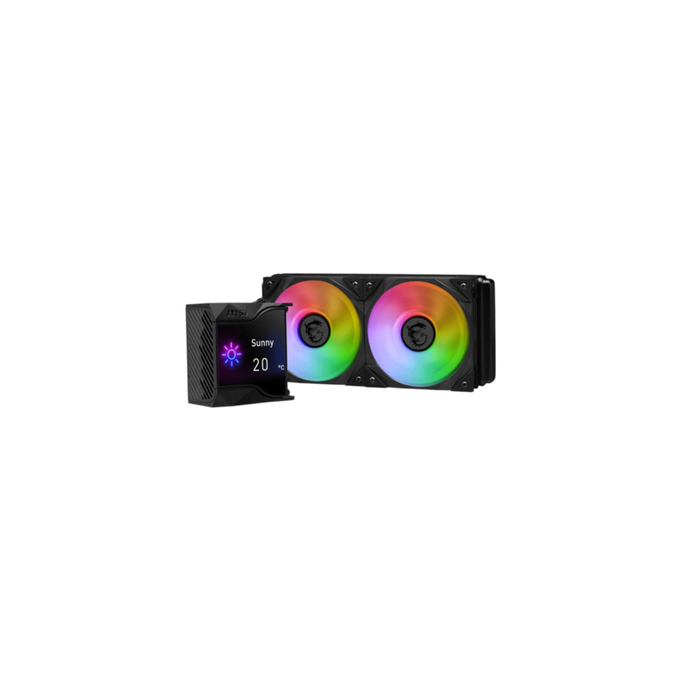 MSI MPG CORELIQUID D240 - 240mm AIO Liquid CPU Cooler - 2x120mm Fans, 2.4" IPS Display — Buy in Cyprus with Fast Delivery