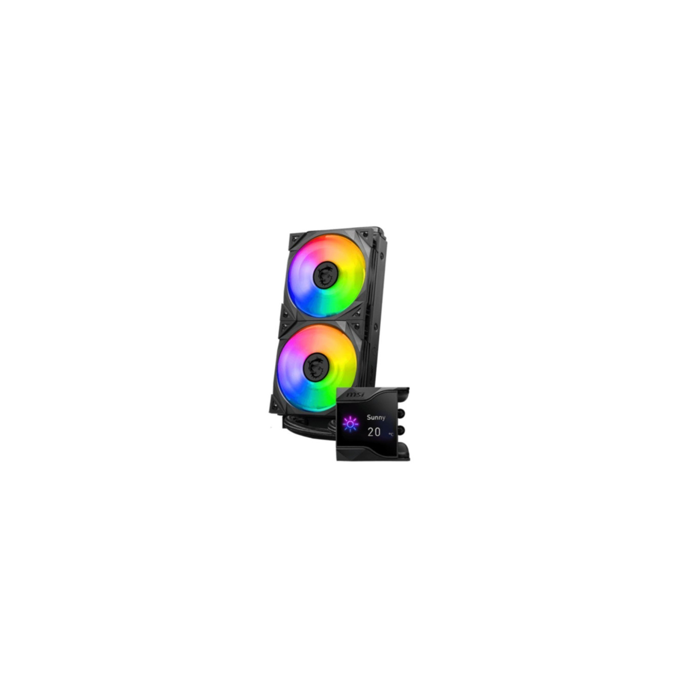 MSI MPG CORELIQUID D240 - 240mm AIO Liquid CPU Cooler - 2x120mm Fans, 2.4" IPS Display — Buy in Cyprus with Fast Delivery