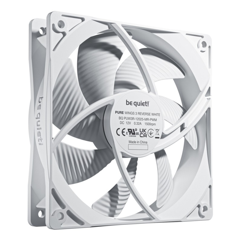 Buy Be Quiet Pure Wings 3 PWM 120mm Reverse White PC Case Fan - BL136 - 3-pack in Cyprus, Nicosia, Limassol, Larnaka, Pafos