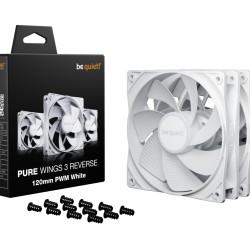 Buy Be Quiet Pure Wings 3 PWM 120mm Reverse White PC Case Fan - BL136 - 3-pack in Cyprus, Nicosia, Limassol, Larnaka, Pafos