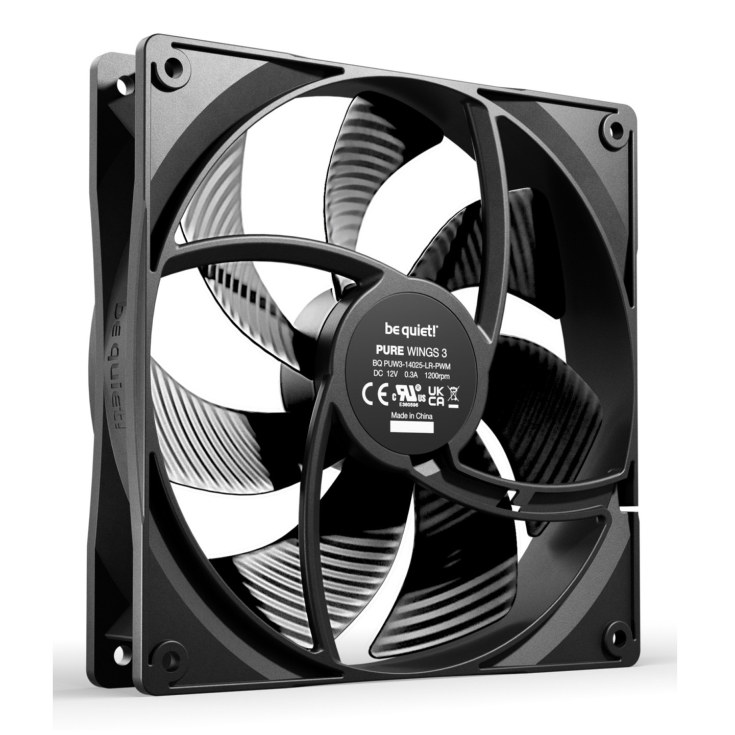 be quiet! Pure Wings 3 PWM 140mm BL139 - 1200 RPM 57.4 CFM 21.9 dB(A) Case Fan - 3-Pack (Boxed)