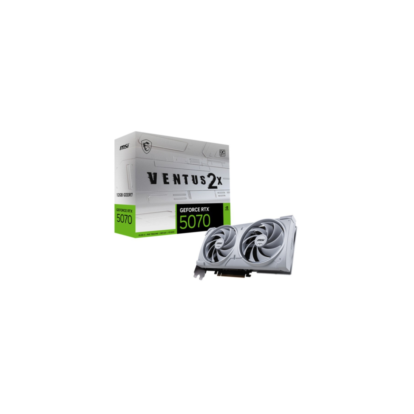 MSI GeForce RTX 5070 VENTUS 2X OC - 12GB GDDR7 - White - Boost 2542 MHz — Buy in Cyprus with Fast Delivery