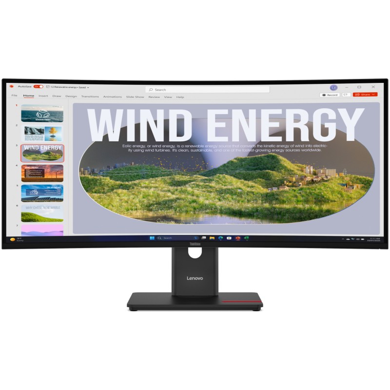 Buy LENOVO ThinkVision - T34WD-40 - 86.36 cm (34 inch) 3440x1440 Curved VA 120Hz... in Cyprus, Nicosia, Limassol, Larnaka, Pafos