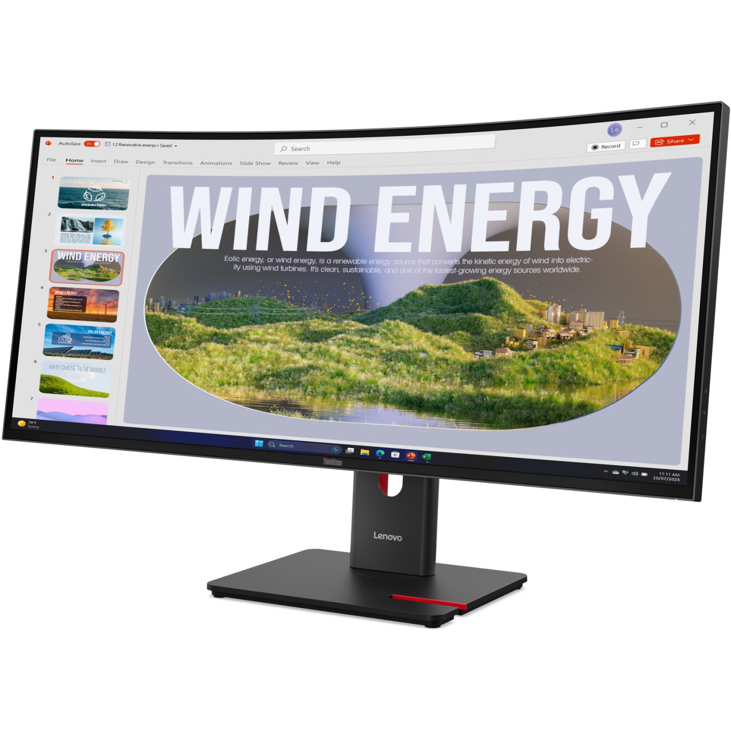 LENOVO ThinkVision T34WD-40 34" 3440x1440 Curved VA 120Hz USB-C 96W (Boxed) — Buy in Cyprus with Fast Delivery