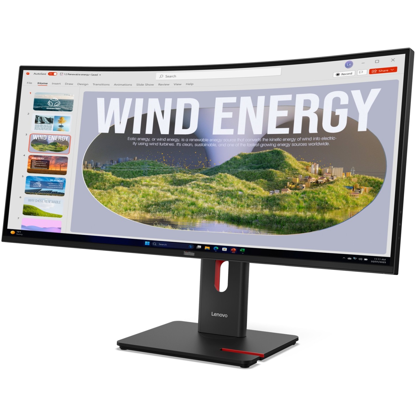 LENOVO ThinkVision T34WD-40 34" 3440x1440 Curved VA 120Hz USB-C 96W (Boxed) — Buy in Cyprus with Fast Delivery