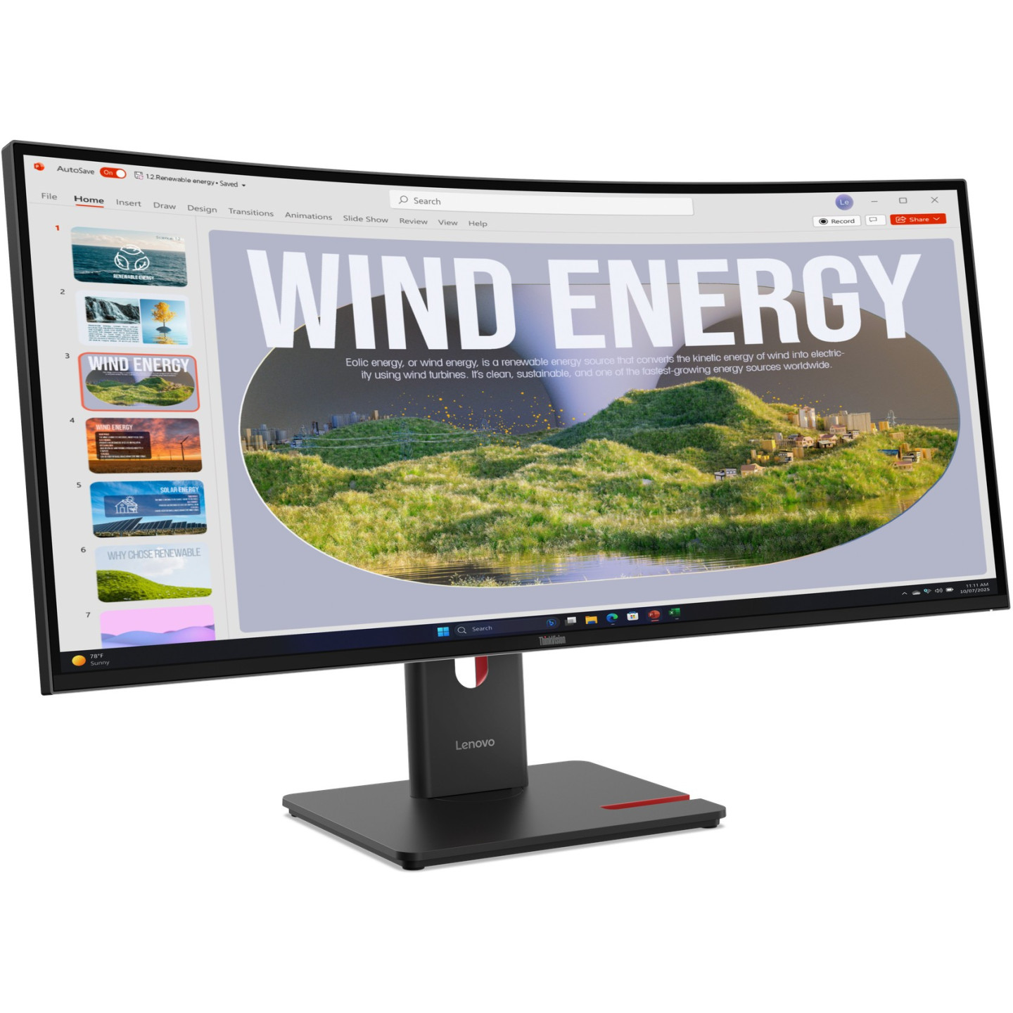 LENOVO ThinkVision T34WD-40 34" 3440x1440 Curved VA 120Hz USB-C 96W (Boxed) — Buy in Cyprus with Fast Delivery