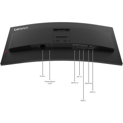 LENOVO ThinkVision T34WD-40 34" 3440x1440 Curved VA 120Hz USB-C 96W (Boxed) — Buy in Cyprus with Fast Delivery