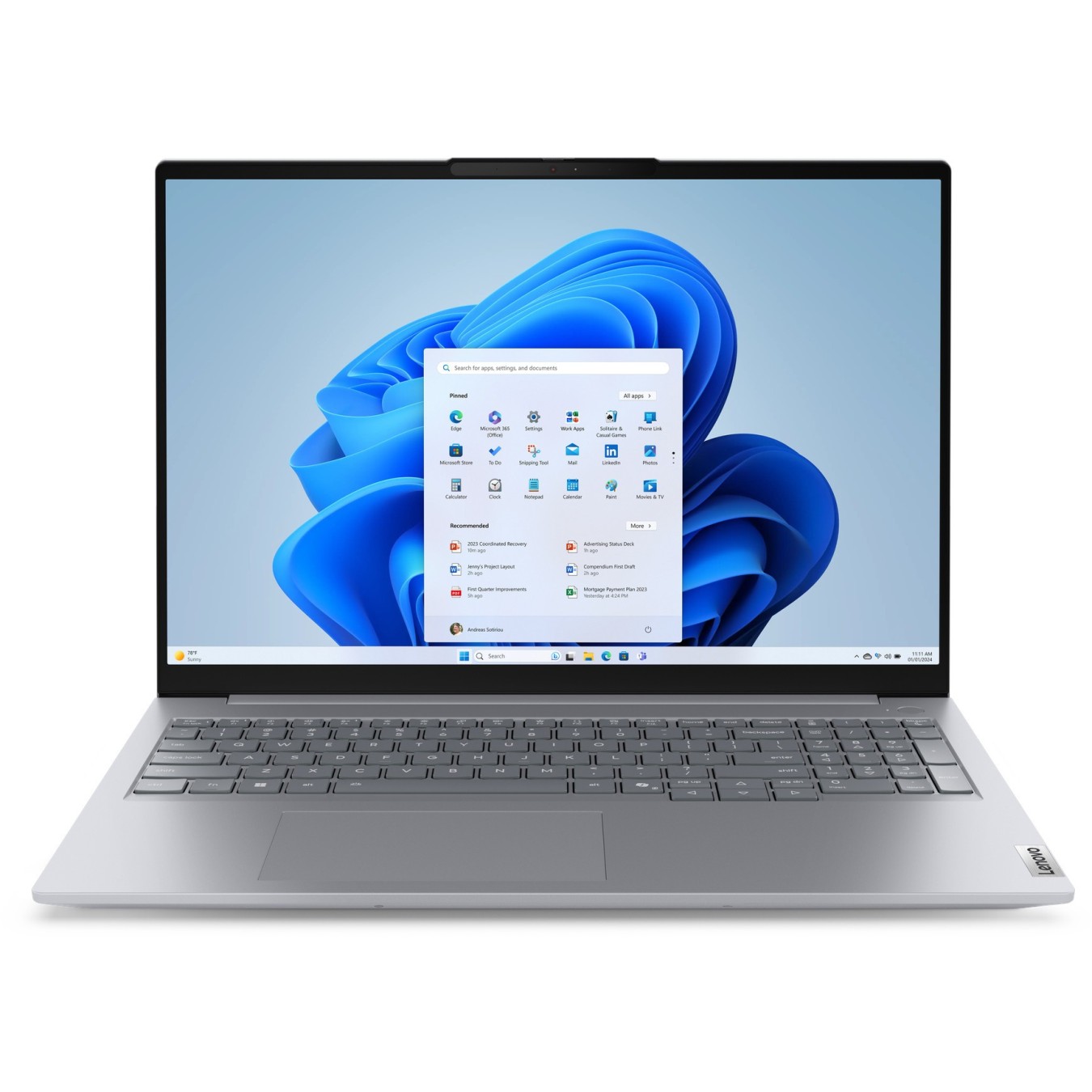 Lenovo ThinkBook 16 G8 Intel Core Ultra 5 225U 40.64cm 16Zoll WUXGA 32GB 1TB SSD UMA W11P No WWAN Arctic Grey ToPSeller