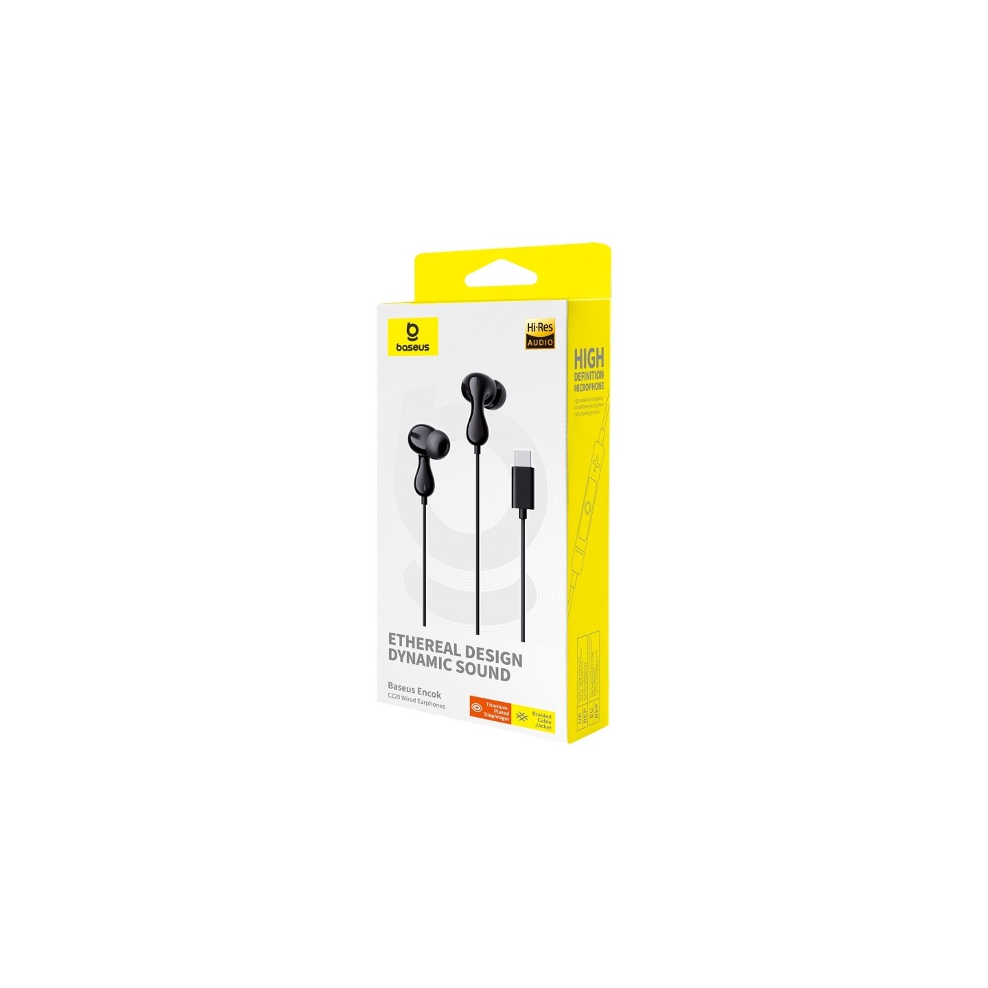Baseus Headphones - HZ20 - In Ear Wired 3.5mm HiRes Black — Buy in Cyprus with Fast Delivery
