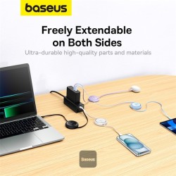 Baseus Free2Draw Mini Retractable USB-C to USB-C Cable 100W 1m Black (Boxed) — Buy in Cyprus with Fast Delivery