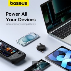 Buy Baseus Cable USB-C to USB-C Pathfinder Retractable Cable - 100W 1m Black in Cyprus, Nicosia, Limassol, Larnaka, Pafos