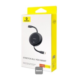 Buy Baseus Cable USB-C to USB-C Pathfinder Retractable Cable - 100W 1m Black in Cyprus, Nicosia, Limassol, Larnaka, Pafos