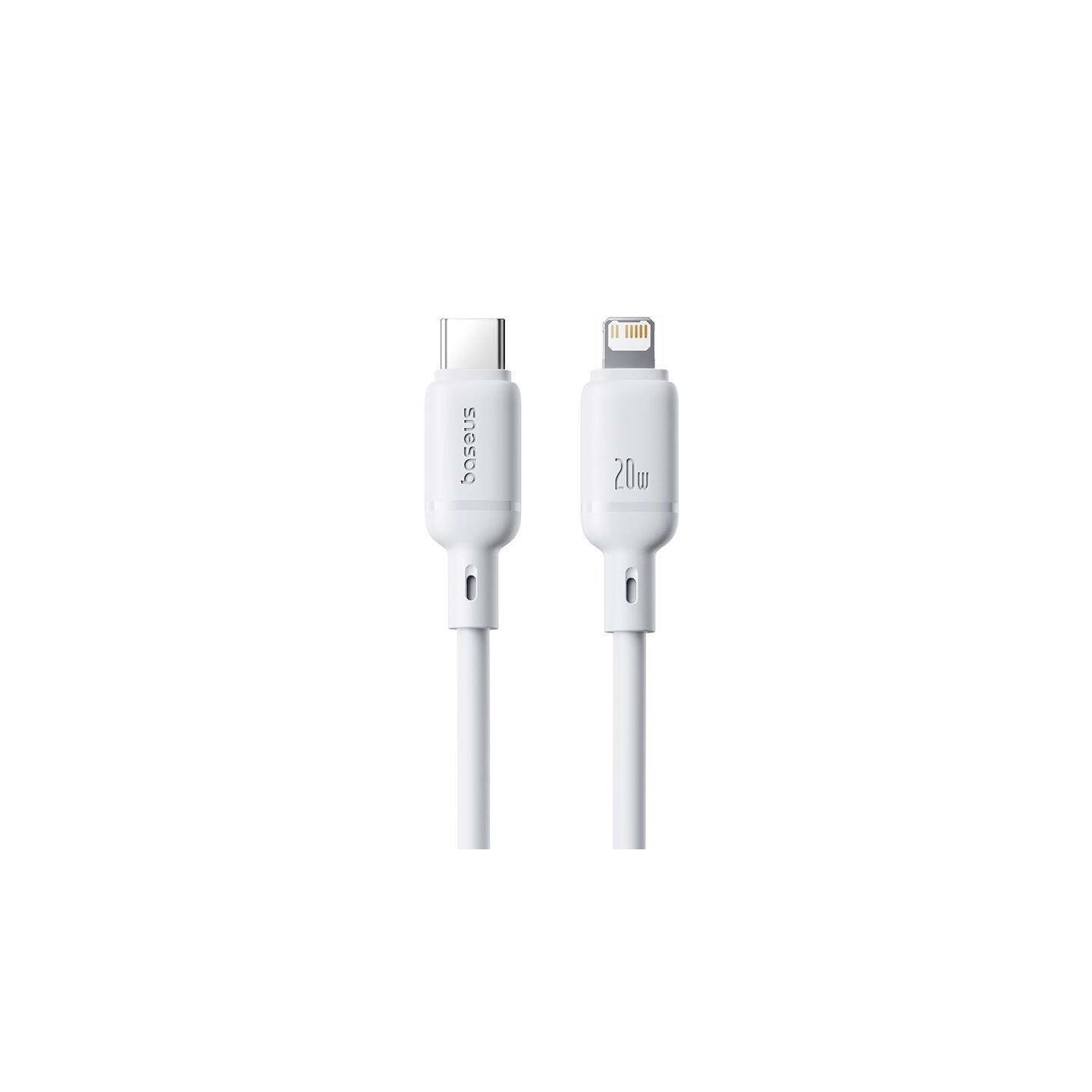 Baseus Cable Silky Series - Lightning to USB-C - 2.0m - White — Buy in Cyprus with Fast Delivery