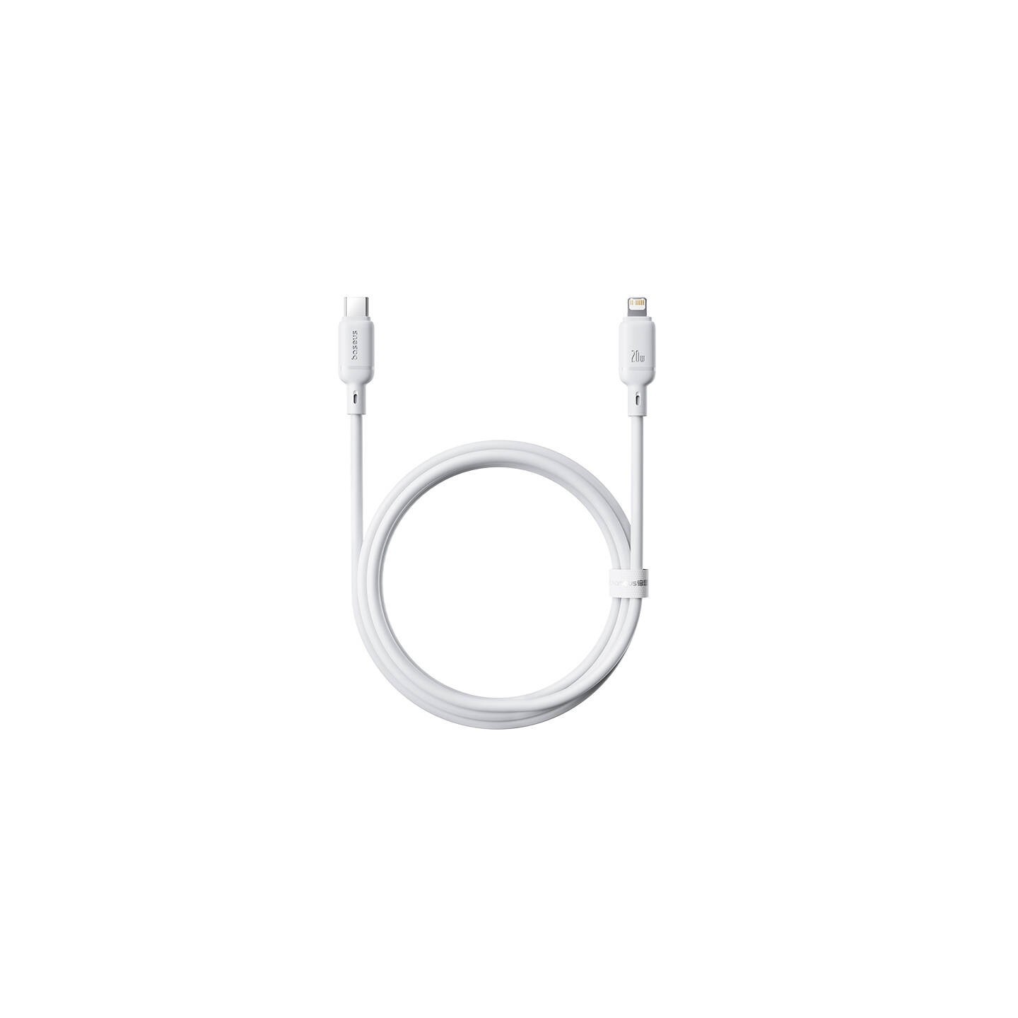 Baseus Cable Silky Series - Lightning to USB-C - 2.0m - White — Buy in Cyprus with Fast Delivery