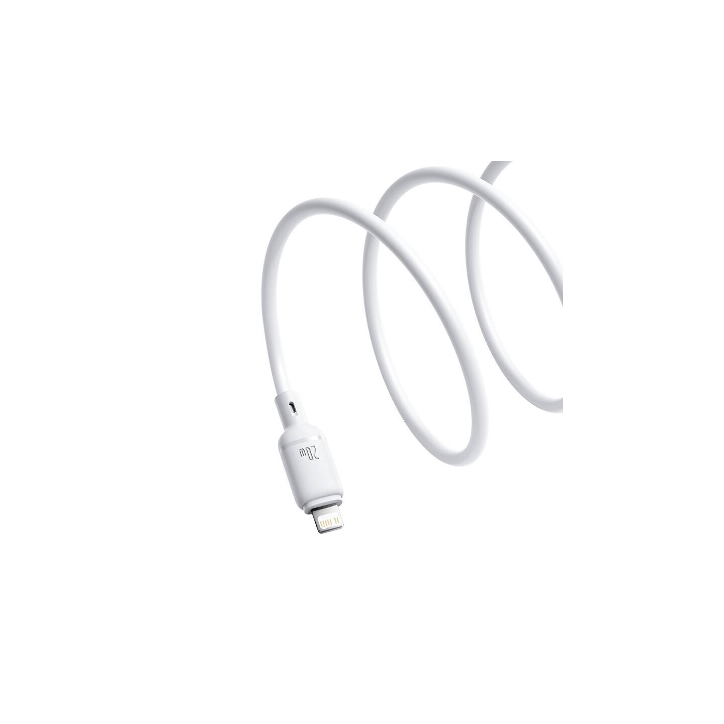 Baseus Cable Silky Series - Lightning to USB-C - 2.0m - White — Buy in Cyprus with Fast Delivery