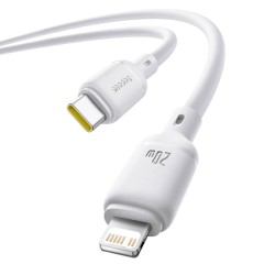 Buy Baseus Cable Silky Series - Lightning to USB-C - 2.0m - White in Cyprus, Nicosia, Limassol, Larnaka, Pafos