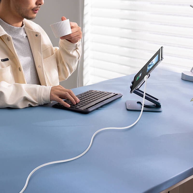 Buy Baseus Cable Silky Series - Lightning to USB-C - 2.0m - White in Cyprus, Nicosia, Limassol, Larnaka, Pafos