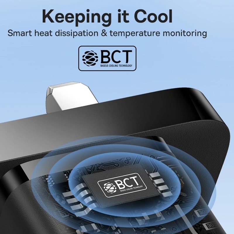 Buy Baseus Charger Wall - 20W USB-C UK MINI GaN5 Black in Cyprus, Nicosia, Limassol, Larnaka, Pafos