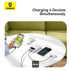 Baseus Powerbank - QPow 2 - 30W 20000mAh Display White — Buy in Cyprus with Fast Delivery