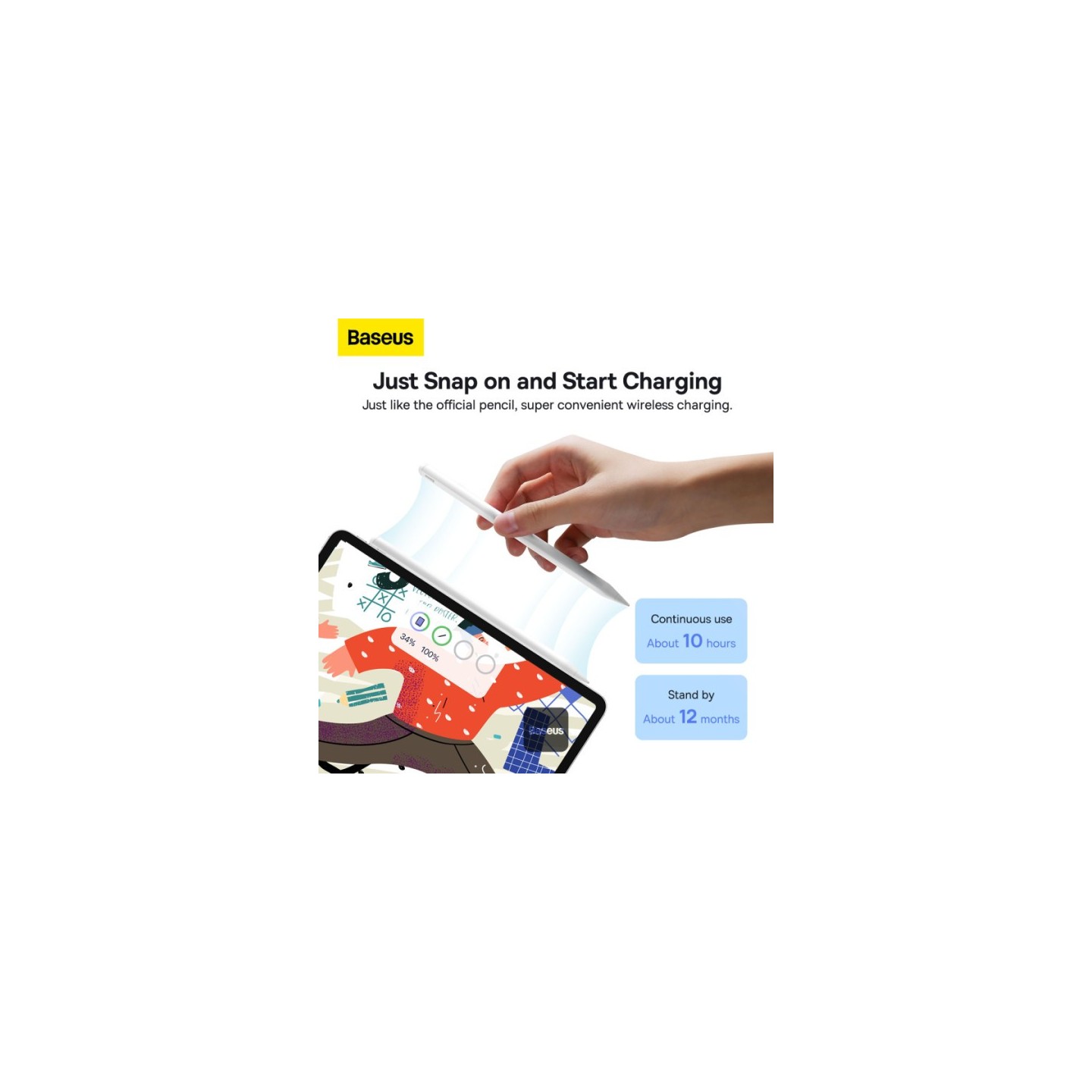 Baseus IT Stylus Active Smooth Writing 2 Series - Dual Charging — Buy in Cyprus with Fast Delivery