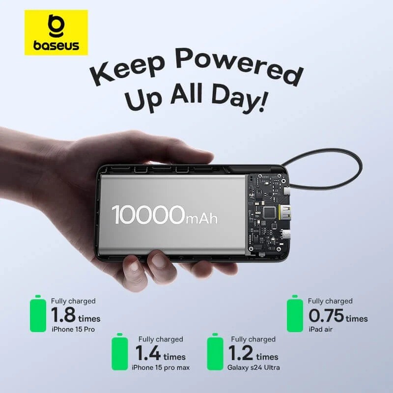 Buy Baseus Powerbank - Bipow 2 - 20W 10000mAh Black in Cyprus, Nicosia, Limassol, Larnaka, Pafos