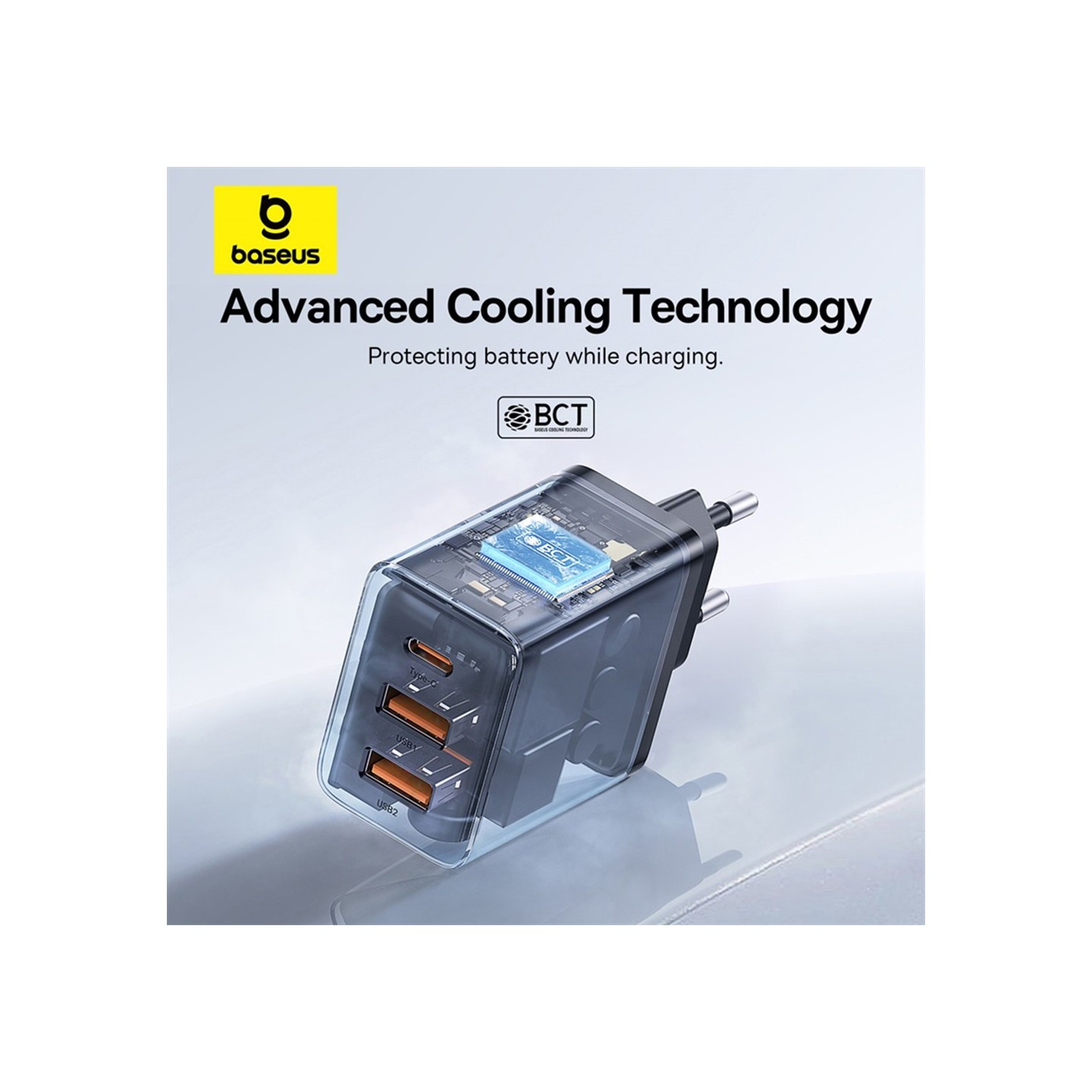 Baseus Charger Wall 30W 2xUSB-A 1xUSB-C Cube EU Black - Characteristics — Buy in Cyprus with Fast Delivery