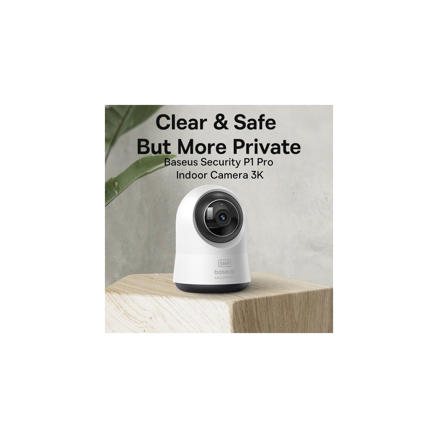 Baseus Security Indoor Camera - P1 Pro - 3K White EU — Buy in Cyprus with Fast Delivery